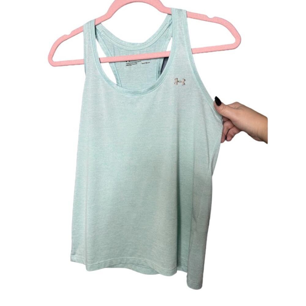 Under Armour Heat Gear Women's Tank Top Size Small Light Blue Gym Lightweight
